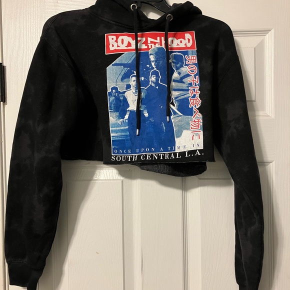 Tops - Boyz in the Hood Women’s XS Black Crop Top Hoodie